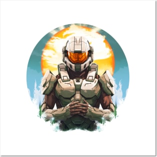 Solar Sentinel: Master Chief Halo Sun Edition Posters and Art